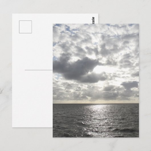 Sonne strahlt durch Wolken Postkarte (Vorne/Hinten)