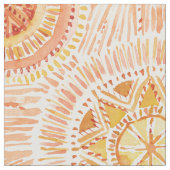 SONNE STRAHLT Mandala-Aquarell Stoff (Nahaufnahme)