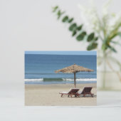 Sonne, Strand und Meer Postkarte (Stehend Vorderseite)