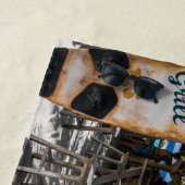 Sonne, Surfen und Sand Strandtuch (Beispiel)
