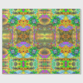 Sonne tanken - grüne Sonnenblume Geschenkpapier (Flach)