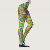 Sonne tanken - grüne Sonnenblume Leggings (Rechts)