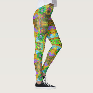 Sonne tanken - grüne Sonnenblume Leggings