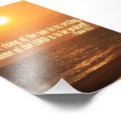 Sonne über dem Ozean mit Psalm 113:3 Fotodruck (Ecke)