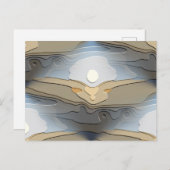SONNE ÜBER DEN ABSTRAKTEN HÜGELN POSTKARTE (Vorne/Hinten)