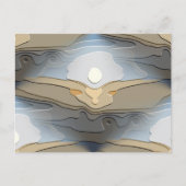 SONNE ÜBER DEN ABSTRAKTEN HÜGELN POSTKARTE (Vorderseite)