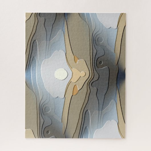 SONNE ÜBER DEN ABSTRAKTEN HÜGELN PUZZLE (Vertikal)