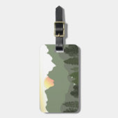 Sonne über den Bergspitzen Gepäckanhänger (Vorderseite vertikal)