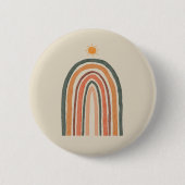 Sonne über einem Regenbogen Button (Vorderseite)