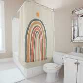 Sonne über einem Regenbogen Duschvorhang (Beispiel)