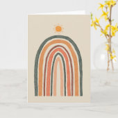 Sonne über einem Regenbogen Karte (Gelbe Blume)