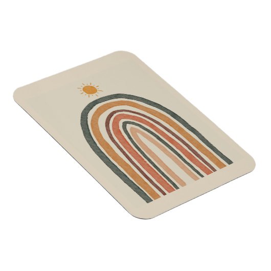 Sonne über einem Regenbogen Magnet (Rechte Seite)