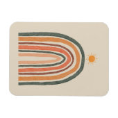 Sonne über einem Regenbogen Magnet (Horizontal)