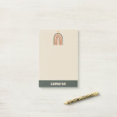 Sonne über einem Regenbogen Post-it Klebezettel (Auf Schreibtisch)