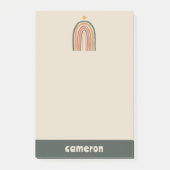 Sonne über einem Regenbogen Post-it Klebezettel (Vorderseite)