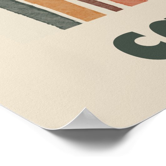 Sonne über einem Regenbogen Poster (Ecke)