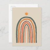 Sonne über einem Regenbogen Postkarte (Vorne/Hinten)