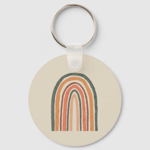 Sonne über einem Regenbogen Schlüsselanhänger