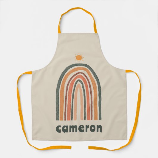 Sonne über einem Regenbogen Schürze (Vorderseite)