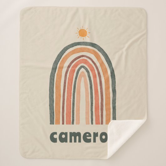 Sonne über einem Regenbogen Sherpadecke (Vorderseite)