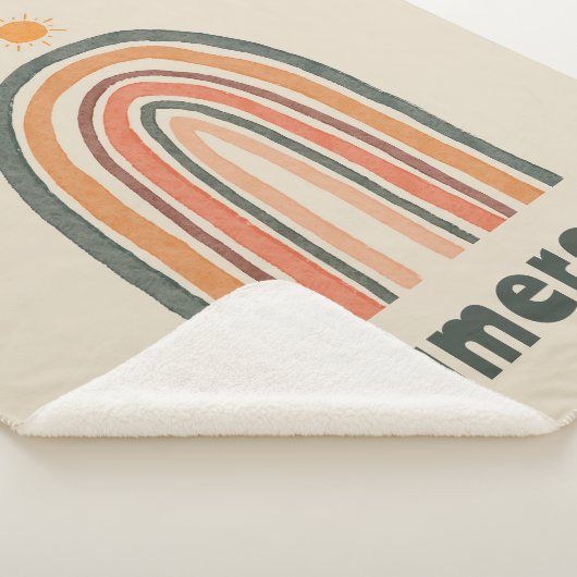 Sonne über einem Regenbogen Sherpadecke (3/4)