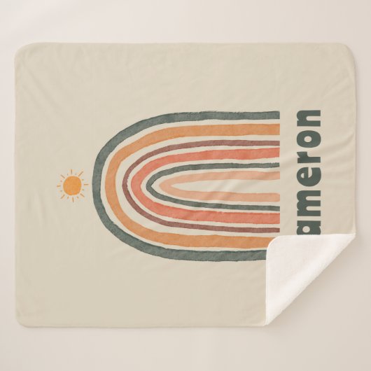 Sonne über einem Regenbogen Sherpadecke (Vorderseite (Horizontal))