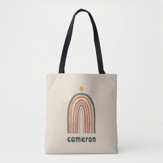 Sonne über einem Regenbogen Tasche (Vorderseite)