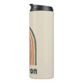 Sonne über einem Regenbogen Thermosbecher (Nach rechts gedreht)