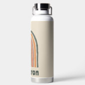 Sonne über einem Regenbogen Trinkflasche (Rückseite)