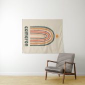 Sonne über einem Regenbogen Wandteppich (Beispiel (Horizontal))