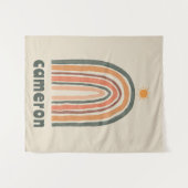 Sonne über einem Regenbogen Wandteppich (Vorderseite (Horizontal))