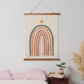 Sonne über einem Regenbogen Wandteppich Mit Holzrahmen (Schlafzimmer)