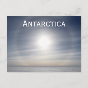 Sonne über Frozen Landschaft, Siple Dome, Antarkti Postkarte