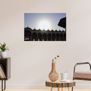 Sonne über Kairo Moschee Poster