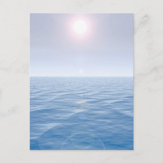 Sonne über Meer Postkarte (Vorderseite)