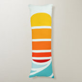 Sonne über Meereswellen, modern Seitenschläferkissen (Vorderseite Vertikal)