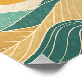 Sonne über Rolling Hills & Waves Poster (Ecke)