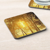 Sonne und Bäume Getränkeuntersetzer (Linke Seite)