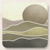 Sonne und Berge Getränkeuntersetzer (Vorderseite)