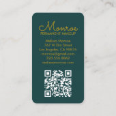 Sonne und blühende Reben Eleganter Boho QR Code Visitenkarte (Rückseite)