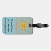 Sonne und blühende Weinberge Gepäckanhänger (Rückseite horizontal)