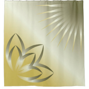 Sonne und Blume Duschvorhang