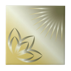 Sonne und Blume Fliese