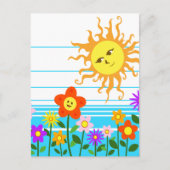 Sonne und Blume Postkarte (Vorderseite)