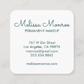 Sonne und Blumen Reben Elegante Quadratische Visitenkarte (Rückseite)