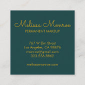 Sonne und Blumen Reben Elegante Quadratische Visitenkarte (Rückseite)