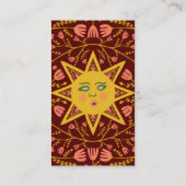 Sonne und Blumen Reben Elegantes Illustriertes Boh Treuekarte (Rückseite)