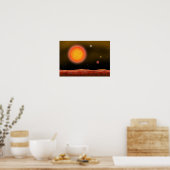 Sonne und das versengende Land. Poster (Küche)