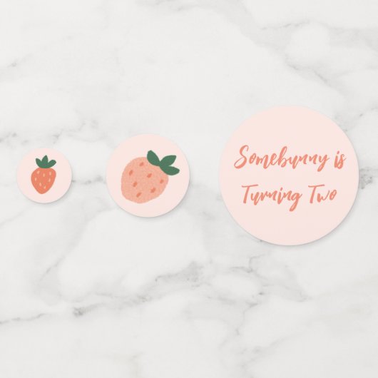 Sonne und Erdbeere Konfetti (Rückseiten)