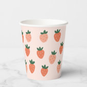 Sonne und Erdbeere Pappbecher (Rückseite)